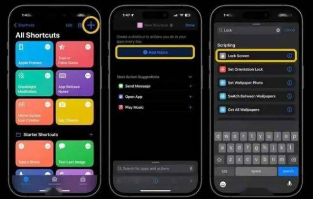 双塔苹果14锁屏维修店分享iPhone14升级iOS16.4后如何创建锁屏快捷方式 